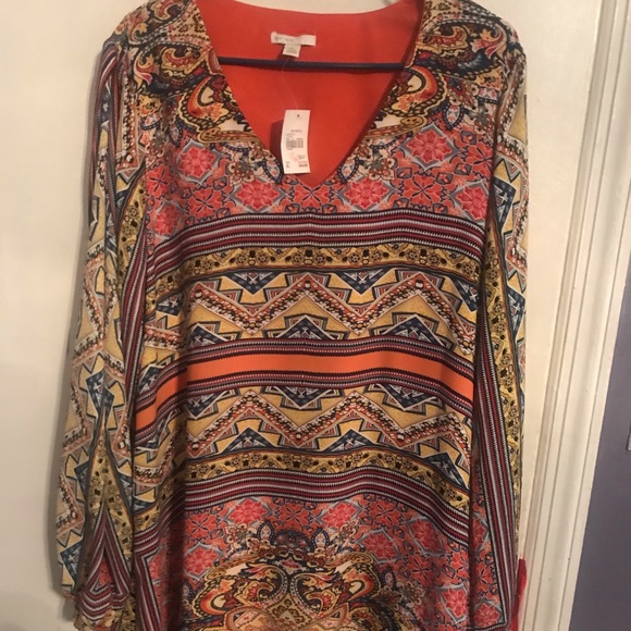 Patterned V-Neck Swing Dress - Picture 2 of 6